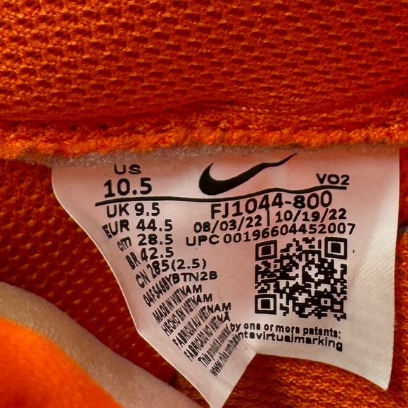 Nike Air Force 1 Jewel Color of the Month - Safety Orange 10.5 - Picture 6 of 6